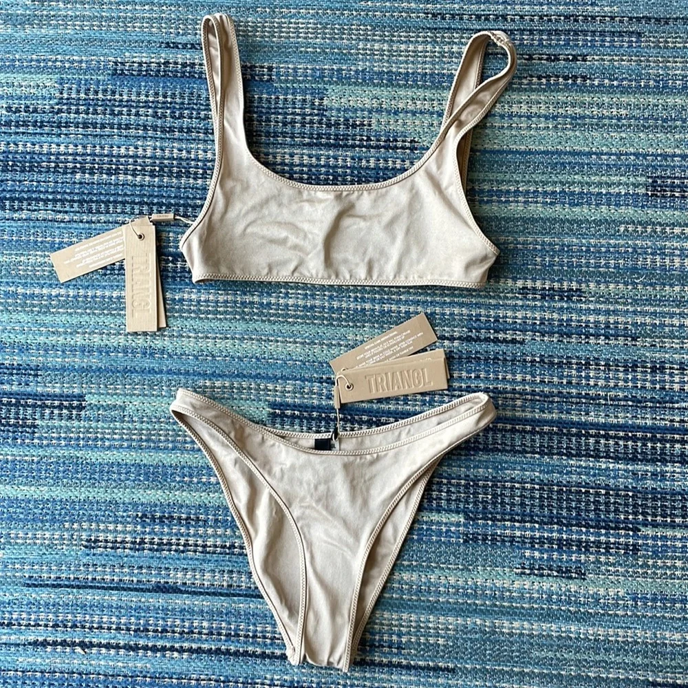 triangl swimwear Beige Scoop Bikini Set